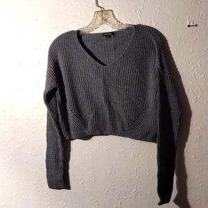 🐝 Gray Wild Fable Cropped Sweater